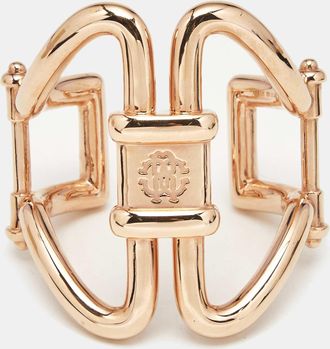 Roberto Cavalli Rose Gold Tone Cuff Bracelet