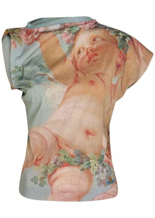 Vivienne Westwood Hebo Asymmetric Printed Cotton top - Multicoloured - S (UK8-10 / S)