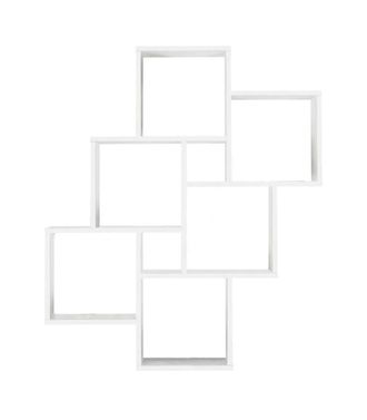 Calicosy Estanter&iacute;a de pared flotante 8 compartimentos blanco