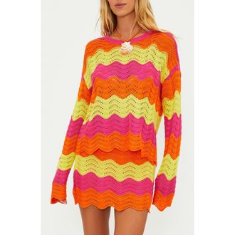 Beach Riot Beach Cover-Up Sweater in Soleil Wave at Nordstrom Rack, Size X-Small