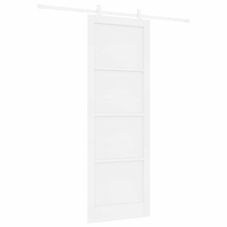 vidaXL Puerta Corredera Blanco 83 X 232 Cm Madera De Pino Maciza Vidaxl