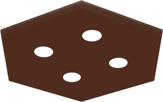 Lumicom Lumicom - River Hex 4x Plaf&oacute;n Monocolor Mate