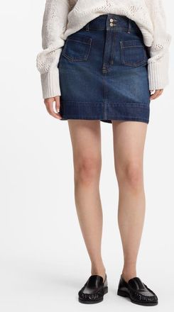 Boss Orange by Hugo Boss Denim Miniskirt in Dark Blue at Nordstrom, Size 24