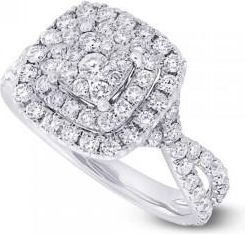 Allurez 1.37ct 14k White Gold Diamond Ladys Ring