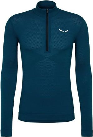 Salewa Zebru Med Warm AMR Half Zip Tee Merinounterw&auml;sche f&uuml;r Herren | blau