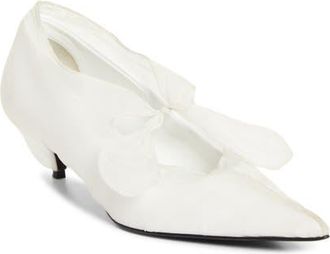 Proenza Schouler Slash Pointed Toe Pump in White at Nordstrom, Size 11Us