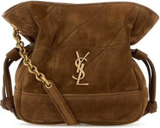 Saint Laurent Brown Suede Mini Jamie Bucket Bag