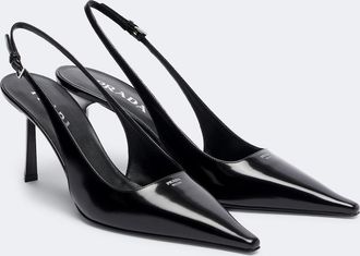 Prada Leather slingback pumps