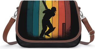 Generic Vintage Cricket1 Crossbody Bag Womens Handbag PU Message Bags Shoulder Purse with Adjustable Strap