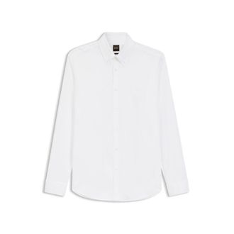 BOSS Regular-fit shirt in stretch-cotton dobby