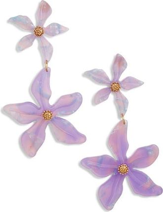 Vidakush Orchid Drop Earrings in Gold/Purple at Nordstrom