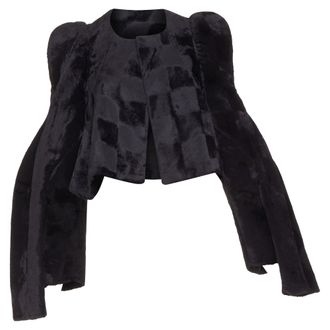 Comme Des Gar&ccedil;ons Comme Des Garcons velvet checkered 4 sleeves jacket