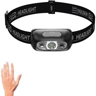 OEM Linterna Frontal Led Ulisem De Alta Potencia Con Sensor De Movimiento, Resistente Al Agua Ipx6, 4 Modos De Iluminaci&oacute;n, Recargable Por Usb, Linterna F