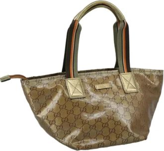 Gucci Tweedehands Canvas handtassen - Dames - Vintage Shopper - Grijs - ONE Size - Vintage