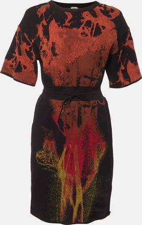 M Missoni Black Lava Jacquard Knit Mini Dress