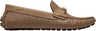 Bally Lezy B Monogram Leather Loafers, Brand Size 36 ( US Size 5.5 )