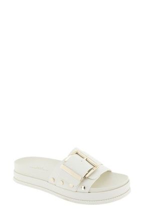 BCBGeneration Bonas Buckle Slide Sandal in Tofu at Nordstrom, Size 8.5