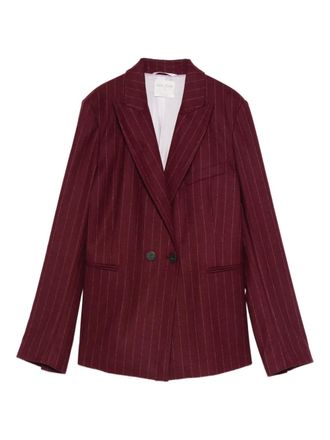 Forte_Forte pinstripe double-breasted blazer - women - Fabric - III - Red
