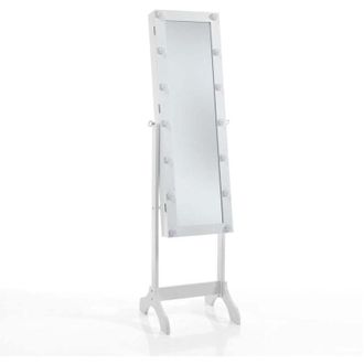 Oresteluchetta Specchiera da terra con luci LED e vano contenitore Pola Lux