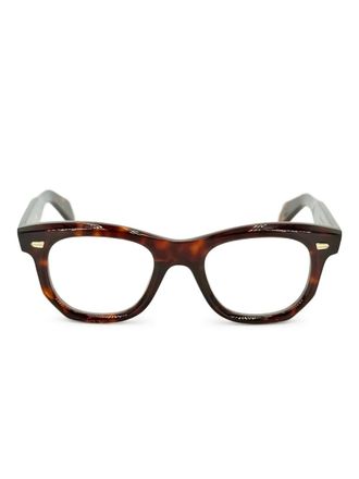 Cutler and Gross 1409 geometric glasses - unisex - Acetate - 49 - Brown