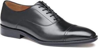 Johnston & Murphy Sullivan Cap Toe Oxford in Black Italian Calfskin at Nordstrom, Size 10.5