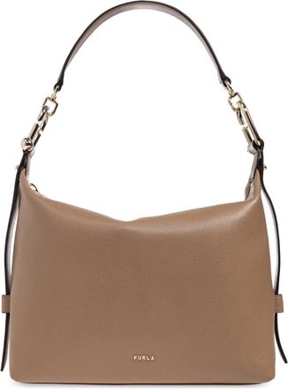 Furla Tonie Medium Schoudertas - Dames - Schoudertassen - Bruin - ONE Size - Leer - Tassen