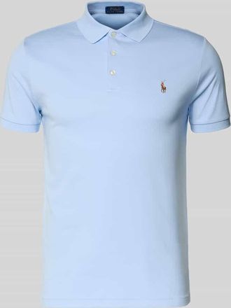 Polo Ralph Lauren Poloshirt mit Label-Stitching in Hellblau, Größe XXL