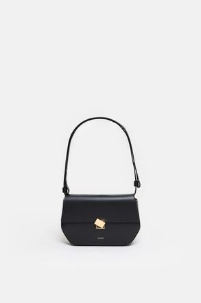 Closed Womens Soft Leather Shoulder Bag In Black