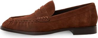 Cesare Gaspari Schoenen, Dames, Bruin, 39 EU, Su&egrave;de, Suede Penny Loafers