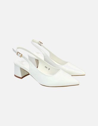 XY London Womens XY London Womens/Ladies Becky Sling Back Court Shoes - White - Size: 6