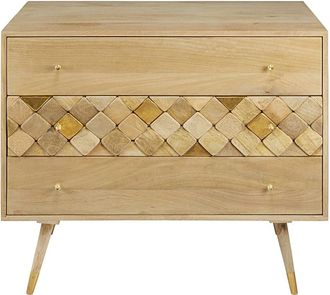 Maisons du monde Cómoda con 3 cajones de mango macizo 95 cm