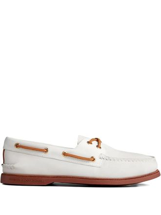 Sperry Top-Sider Gold Cup two-eye boat shoes - unisex - Rubber/Leather/Leather - 8 - White