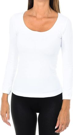 Intimidea Dakota Long Sleeve Round Neck t-Shirt 210397 Women White