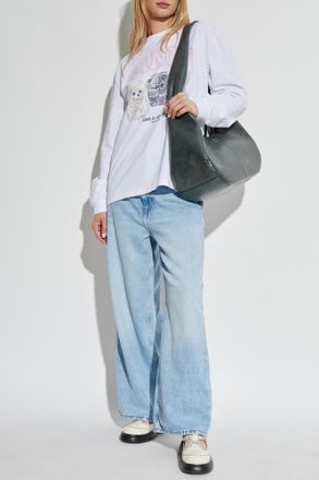 Ganni Wide-leg Jeans, Womens, Blue