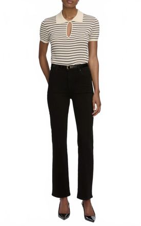 Frame Denim Le Sleek Straight Jean In Black