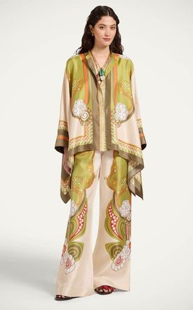 La DoubleJ Palazzo Pants in Ambrosia Plac&eacute;e Ivory at Nordstrom, Size X-Large