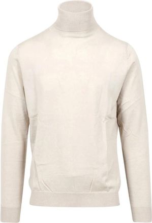 AT.P. CO Ribgebreide coltrui - Heren - Coltruien - Beige - XL - Wol - Truien & Vesten
