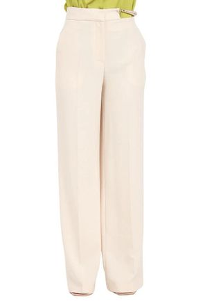Simona Corsellini Beige Stretch Trousers with High Waist