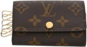 Louis Vuitton Pre-owned Accessories, female, Brown, Size: ONE SIZE Pre-owned Canvas Key Holder