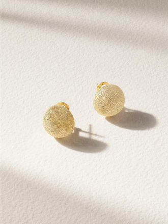 Carolina Bucci Orecchini In Oro 18 Carati Florentine Large Button