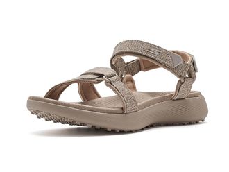 Skechers 600 Spikeless Golf Sandal Womens Golf Shoes Taupe : 10 B - Medium