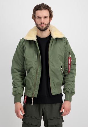 Alpha Industries Bomberjacke ALPHA INDUSTRIES Injector III, Herren, Gr. S, gr&uuml;n (sage, gr&uuml;n), Obermaterial: 100% Nylon, Futter: 100% Nylon, Kapuzenfutter: 100% Schaffe