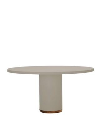 Hannun Mesa de comedor de microcemento en color gris piedra, 150cm