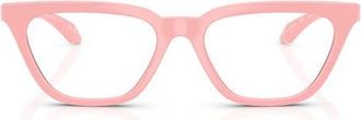 Versace 53mm Cat Eye Optical Glasses in Pink at Nordstrom