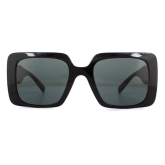 Versace Square Womens Black Dark Grey Sunglasses - One Size