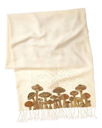 Jonathan Adler Mushrooms Embellished Throw