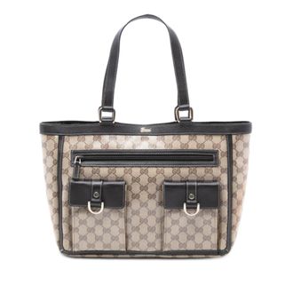 Gucci Pre-owned Womens Gg Crystal Abbey D Ring Tote - Sage Green Textile - One Size
