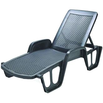 Progarden Fraschetti - Lettino da giardino pool antracite - cm.71x192x100h. - peso kg.13,3