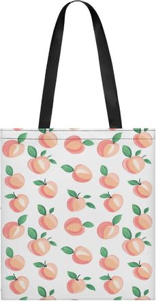 Generic Peach Pattern Tote Bag for Women Men Shoulder Bags Purses Pouch Handbags