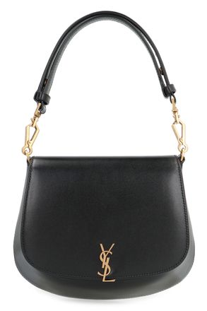 Saint Laurent Womens Voltaire Leather Mini Handbag Black Calfskin Handbags Hand Bags